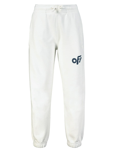 Off-white Kids' Pantaloni Della Tuta In White