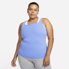 Nike Women's  Yoga Luxe Shelf-bra Tank Top (plus Size) In Blue