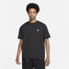 Nike Embroidered Cotton-jersey T-shirt In Black
