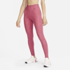 Nike One Luxe Women's Heathered Mid-rise Leggings In Pink