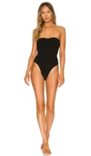 Norma Kamali Slinky Marissa Strapless One-piece Swimsuit In Black