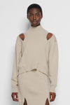 Pre-fall 2021 Ready-to-wear Yvette Recycled Knit Turtleneck In Sparrow
