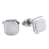 Amour Sterling Silver Square Cufflinks In White