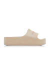Balenciaga Women's Chunky Logo-embossed Rubber Slide Sandals In Brown,white