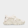 Balenciaga Faux Fur-lined Leather And Rubber Sandals In Beige