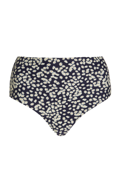 Matteau + Net Sustain The High Waist Floral-print Bikini Briefs In Brown,white