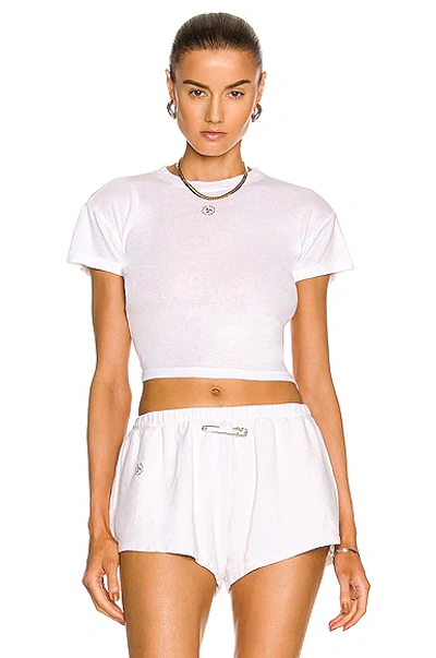 Sami Miro Vintage Hemp & Organic Cotton Mini Shorts In White