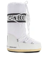 Moon Boot Icon Shell And Faux Leather Snow Boots In White