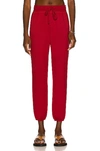 Beyond Yoga Cozy Fleece Weekend Sweatpant In Current Red