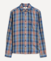 Ymc You Must Create Ymc "curtis" Shirt In Blue-orange