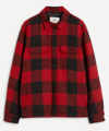 Woolrich Alaskan Wool Check Overshirt In Red