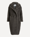 Max Mara Wool And Alpaca Teddy Oversized Coat In Medium Grey