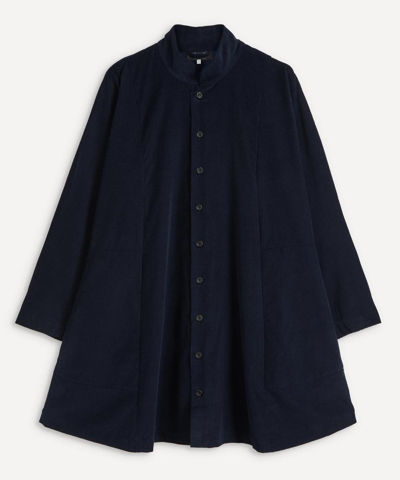 Eskandar Long Persian Jacket In Navy