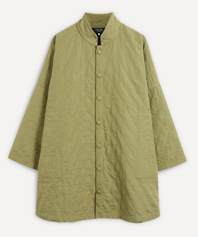 Eskandar Imperial Longline Coat In Kelp