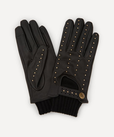 Dents Melissa Touchscreen Studded Leather Gloves In Black