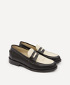 Duke & Dexter X Esquire Penny Loafer Shoes - Size 12 In Black/white