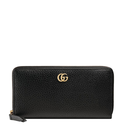 Gucci Leather Double G Wallet In Black