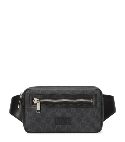 Gucci Leather Gg Supreme Belt Bag In Black