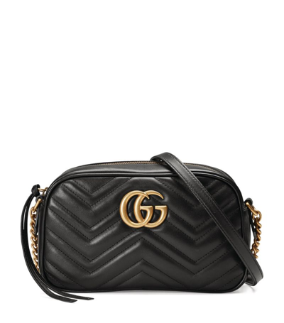 Gucci Small Marmont Matelassé Shoulder Bag In Black