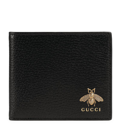 Gucci Leather Animalier Wallet In Black