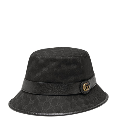 Gucci 饰双g帆布渔夫帽 In Black