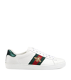 GUCCI LEATHER EMBROIDERED ACE SNEAKERS,15400668