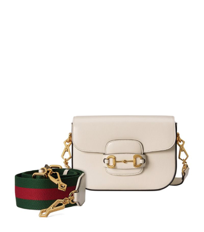 Gucci Mini 1955 Horsebit Bag In White