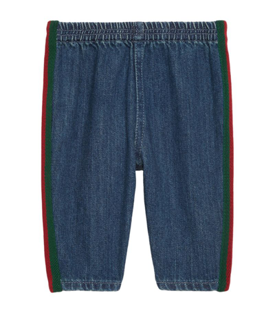 Gucci Babies' Kids Web Stripe Jeans
