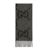 GUCCI CASHMERE GG LOGO SCARF,17349392