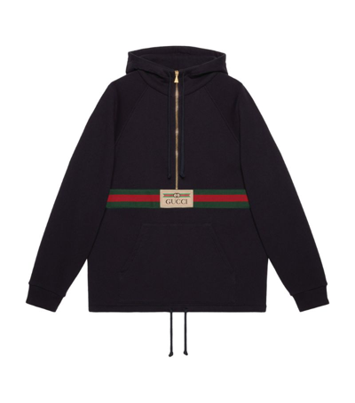 GUCCI WEB STRIPE VINTAGE LOGO HOODIE,17349464