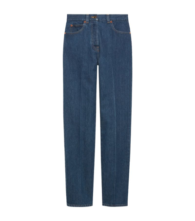 Gucci Horsebit-detail Straight Jeans In Blue