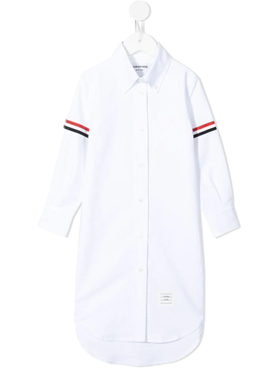 THOM BROWNE OXFORD GROSGRAIN ARMBAND SHIRTDRESS