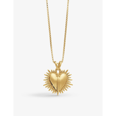 Rachel Jackson Electric Rays Deco Heart Chain Yellow-gold Plated Necklace