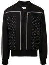 Saint Laurent Black Monogram Teddy Bomber Jacket In Black
