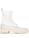 Common Projects Technical Lace-up Combat Boots In White