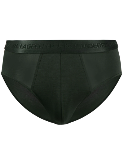 Karl Lagerfeld Premium Lyocell Brief Set In Green