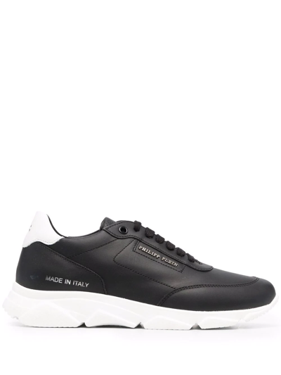 Philipp Plein Low-top Lace-up Trainers In Black
