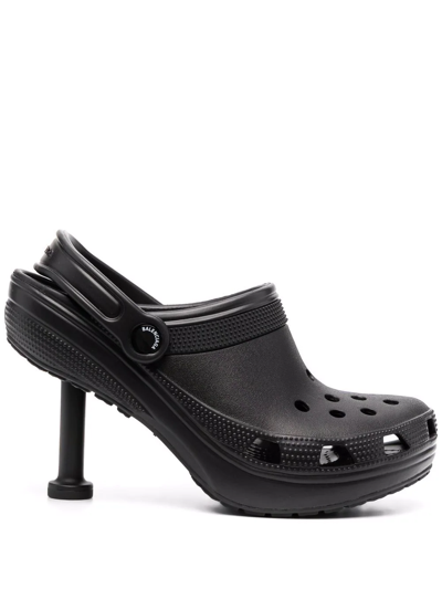 Balenciaga + Crocs Madame Perforated Rubber Slingback Pumps In Default Title