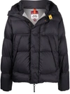 Parajumpers Cloud Hooded Full Zip Down Jacket In Grey