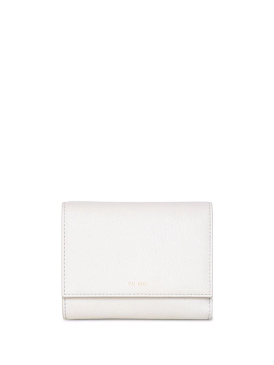 Yu Mei Grace Leather Wallet In White