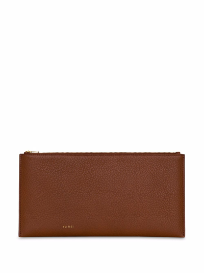 Yu Mei Adrian Leather Document Holder In Brown