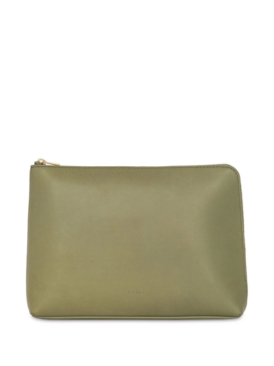 Yu Mei Emily Leather Pouch In Green