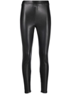 Michael Michael Kors Skinny-cut Faux Leather Trousers In Black
