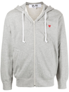 COMME DES GARÇONS PLAY HEART PATCH ZIP-UP HOODIE