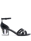 Ferragamo Strap-detail Open-toe Sandals In 黑色