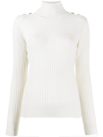 Erdem Bessy Roll-neck Jumper In White