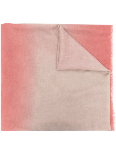 Agnona Ombre-print Scarf In Pink