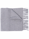 Vivienne Westwood Logo-embroidered Wool Scarf In Grey