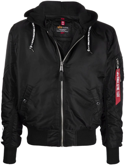 Alpha Industries Ma-1 Zhp Bomber Jacket In Black