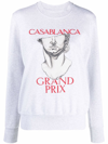 Casablanca Grand Prix Organic Cotton Sweatshirt In 灰色